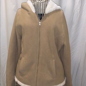 Tan jacket with hood